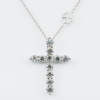 Collana Croce Fidelis diamanti bianchi - Gioielleria Casavola Noci - idea regalo battesimo religioso - caratura importante