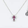 Collana croce Angelus bianco rubini - Gioielleria Casavola Noci - idea regalo battesimo - oro diamanti