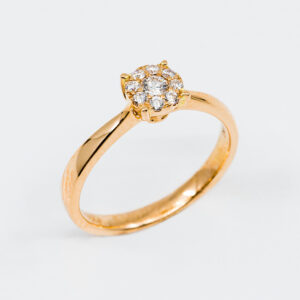 Anello Invisible diamonds rose - Gioielleria Casavola di Noci - gioiello in oro rosa 18 carati - idee regalo compleanno 18 anni ragazza