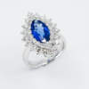 Anello Navette Zaffiro Prestige con diamanti - idea regalo importante - Gioielleria Casavola Noci