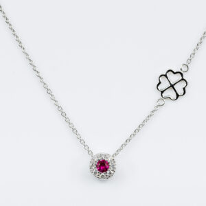 Collana Invisible Petite Rubis - Gioielleria Casavola di Noci - in oro bianco 18 carati con diamanti - idee regalo compleanno 18 anni ragazza