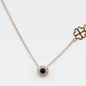 Collana Invisible Petite Saphir Rose - Gioielleria Casavola di Noci - gioiello in oro rosa 18 carati con diamanti - idee regalo compleanno 18 anni ragazza