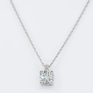 Collana punto luce diamante Double Bright - Gioielleria Casavola di Noci - gioiello in oro bianco 18 carati - idee regalo compleanno moglie