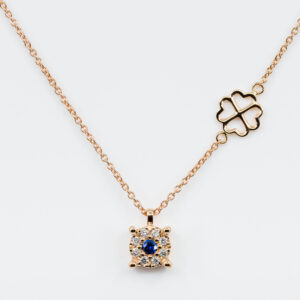 Collana Invisible Beau Saphir Rose - Gioielleria Casavola di Noci - gioiello in oro rosa 18 carati con diamanti - idee regalo compleanno 18 anni ragazza