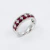 Anello fascione rubini navette Prestige oro bianco e diamanti - Gioielleria Casavola Noci - idea regalo donna importante