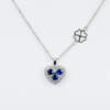 Collana cuore invisible zaffiri e diamanti White - Gioielleria Casavola Noci - idee regalo donne