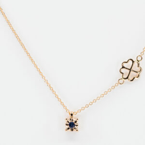 Collana punto luce zaffiro Starlight Rose - Gioielleria Casavola di Noci - gioiello in oro rosa 18 carati - idee regalo compleanno 18 anni ragazza