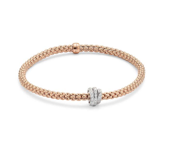 Fope bracciale Flex it Prima oro rosa 7448 - Gioielleria Casavola Noci - idee regalo donne - diamanti