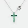 Collana croce smeraldi Angelus base white - Gioielleria Casavola Noci - idee regalo prima comunione