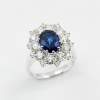 Anello rosetta flower zaffiro Prestige - Gioielleria Casavola Noci - high end jewelry ring - sapphire and diamonds