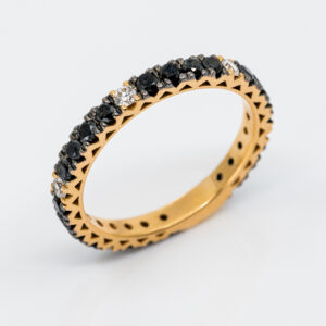 Girodito uomo diamanti neri Infinity rosé - Gioielleria Casavola di Noci - anello in oro rosa 18 carati - idee regalo per compleanno 50 anni marito