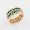 Anello fascione smeraldi rosé Prestige - Gioielleria Casavola Noci - idee regalo donne - italian high end jewelry