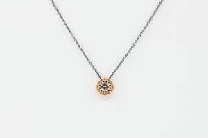 Collana Invisible tonda diamanti neri Rosé - Casavola di Noci