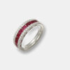 Anello a fascia rubini white Prestige - Gioielleria Casavola di Noci - idee regalo compleanno mamma 50 anni
