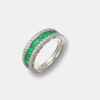 Anello a fascia smeraldi white Prestige - Gioielleria Casavola di Noci - idee regalo anniversario 30 anni matrimonio - per lei