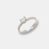Anello solitario diamante cuore pavé - Gioielleria Casavola di Noci - idee proposta di matrimonio - gioiello oro bianco