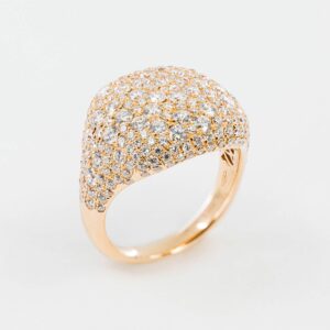 Anello da mignolo diamanti rosé Prestige - Gioielleria Casavola di Noci - gioiello in oro rosa 18 carati - idee regalo compleanno per una donna che ha già tutto