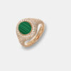 Anello da migolo diamanti e malachite Prestige - Gioielleria Casavola di Noci - idee regalo compleanno donna 30 anni