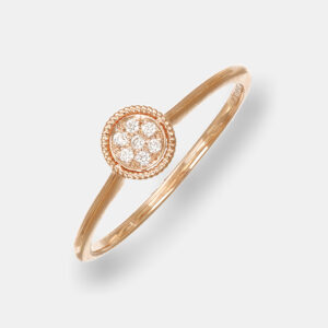 Anello tondo diamanti Enjoy Thin Rosé - Gioielleria Casavola di Noci - gioiello in oro rosa 18 - idee regalo compleanno 18 anni ragazza