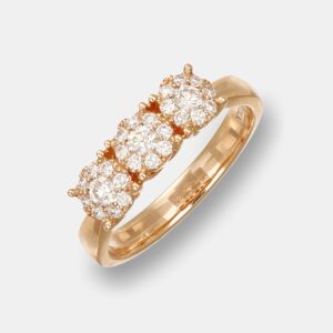 Anello trilogy Invisible Rosé - Gioielleria Casavola di Noci - gioiello in oro rosa 18 carati con diamanti - idee regalo fidanzamento ufficiale
