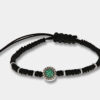 Bracciale tessuto oro bianco diamanti brown smeraldi Invisible - Gioielleria Casavola di Noci - idee regalo compleanno ragazzo 18 anni