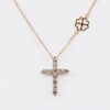 Collana Croce Fidelis diamanti bianchi rosé - Gioielleria Casavola di Noci - idee regalo battesimo importante - oro rosa