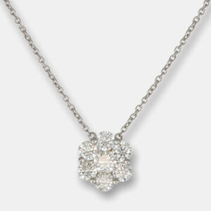 Collana Invisible Flower Diamond White - Gioielleria Casavola di Noci - gioiello in oro bianco 18 carati - idee regalo compleanno fidanzata giovane