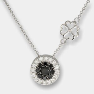 Collana Invisible tonda diamanti neri White - Gioielleria Casavola di Noci - gioiello in oro bianco 18 carati - idee regalo compleanno 50 anni uomo