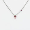 Collana croce rubini Angelus Redux Rosé - Gioielleria Casavola di Noci - idee regalo cresima ragazzo - oro rosa
