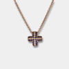 Collana croce zaffiri Angelus Soft Small Rosé - Gioielleria Casavola di Noci - idee regalo cresima importante - oro rosa