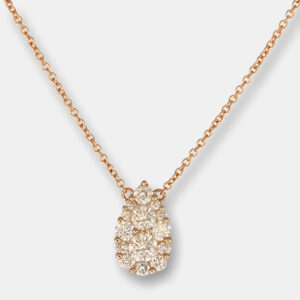 Collana goccia invisible Plain diamanti Rose - Gioielleria Casavola di Noci - gioiello in oro rosa 18 carati - idee regalo compleanno 60 anni mamma
