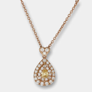 Pendente diamante fancy goccia rosé Prestige - Gioielleria Casavola di Noci - gioiello in oro rosa 18 carati - idee regalo compleanno donna che ha già tutto