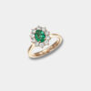 Anello rosetta smeraldo diamanti Prestige Rosé - Gioielleria Casavola di Noci - idee regalo moglie compleanno 50 anni - per lei