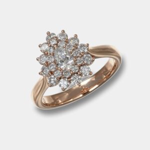 Anello solitario diamante goccia Rosé Prestige - Gioielleria Casavola di Noci - idee regalo per proposta di matrimonio in oro rosa 18 carati