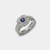 Anello zaffiro cushion pavé Prestige White - Gioielleria Casavola di Noci - idee regalo anniversario matrimonio moglie donna - per lei