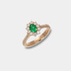 Anello rosetta smeraldo Zambia Rosé Prestige - Gioielleria Casavola di Noci - idee regalo donna 40 anni