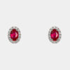 Orecchini rubino Red Eye Nature - Gioielleria Casavola di Noci - idee regalo donna incinta - in oro bianco con diamanti