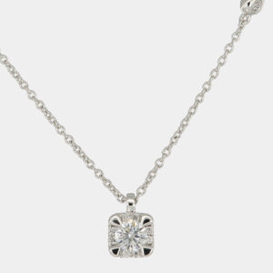 Collana punto luce diamante Mirror White - Gioielleria Casavola di Noci - gioiello in oro bianco 18 carati - idee regalo 18 anni ragazza