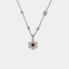 Collana rubino Altea Nature White - Gioielleria Casavola di Noci - idee regalo compleanno ragazza 20 anni - oro bianco e diamanti