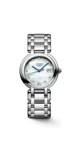 Longines Primaluna L8.122.4.87.6 - Gioielleria Casavola di Noci - orologio svizzero da donna in acciaio INOX con diamanti come indici