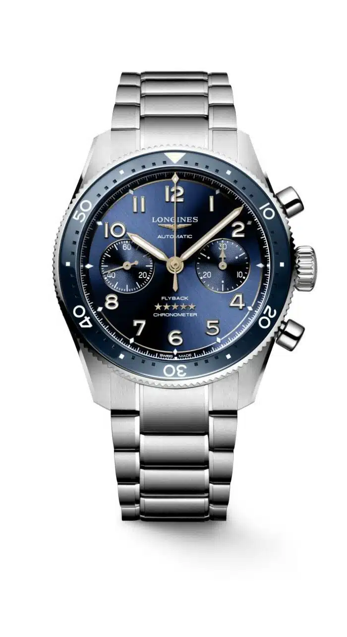 Longines Spirit Flyback L3.821.4.93.6 - Gioielleria Casavola di Noci - cronografo automatico svizzero con certificato COSC - in acciaio INOX con quadrante blu