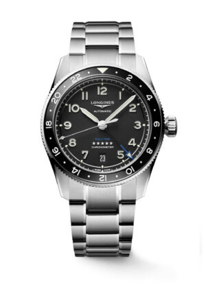 Longines Spirit Zulu Time L3.802.4.53.6 - Gioielleria Casavola di Noci - orologio automatico svizzero GMT certificato COSC - quadrante e ghiera color nero