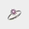 Anello zaffiro rosa Gerbera Nature White - Gioielleria Casavola di Noci - idee per proposta di matrimonio originale - gioiello per lei