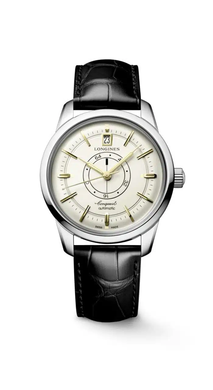 Longines Conquest Heritage Central Power Reserve L1.648.4.78.2 - Gioielleria Casavola di Noci - orologio automatico svizzero classico con indicatore della riserva di carica