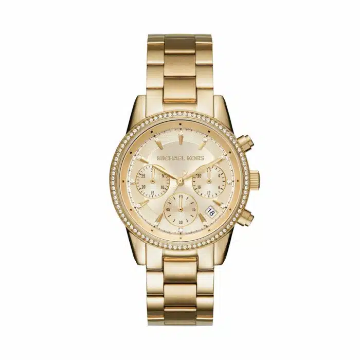 Michael Kors Orologi MK6356 - Gioielleria Casavola di Noci - cronografo multifunzione da donna in acciaio INOX color oro