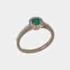 Anello smeraldo tondo 0.22 ct Prestige Rosé - Gioielleria Casavola di Noci - idee regalo per neomamme da parte del papà