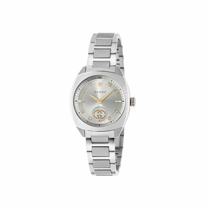Gucci Interlocking YA142510 - Gioielleria Casavola di Noci - orologio svizzero da donna con diamanti sul quadrante