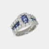 Anello zaffiro Blue Moon Prestige White - Gioielleria Casavola di Noci - idee regalo per compleanno 60 anni mamma - in oro bianco 18 carati con diamanti