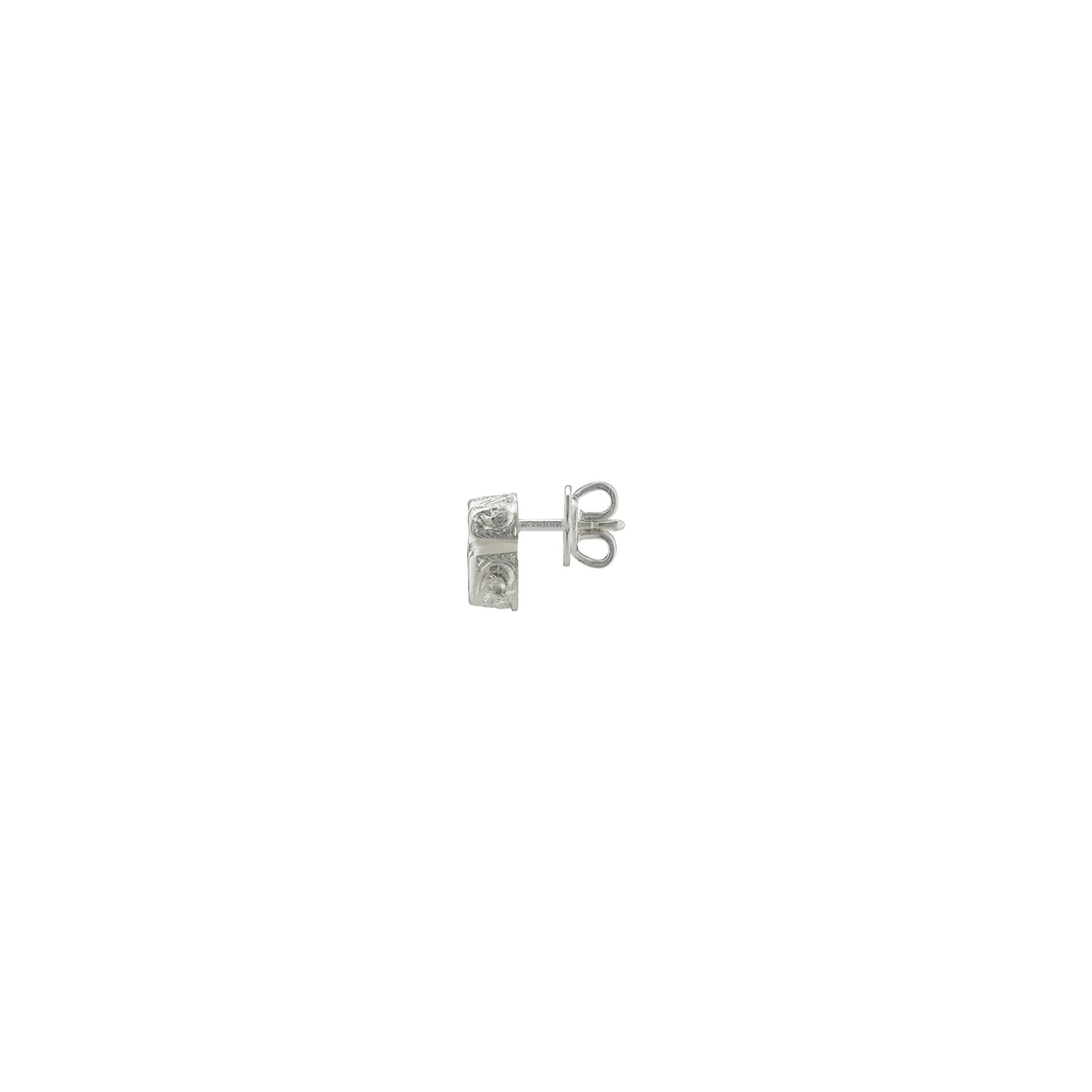 Gucci GG Marmont YBD770758001 - Gioielleria Casavola di Noci - orecchini a bottone in argento 925 con doppia G - immagine laterale