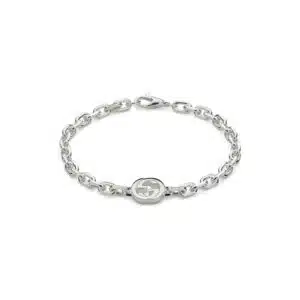 Gucci Interlocking YBA796351001 - Gioielleria Casavola di Noci - bracciale in argento 925 unisex con doppia g - immagine foto completa oggetto